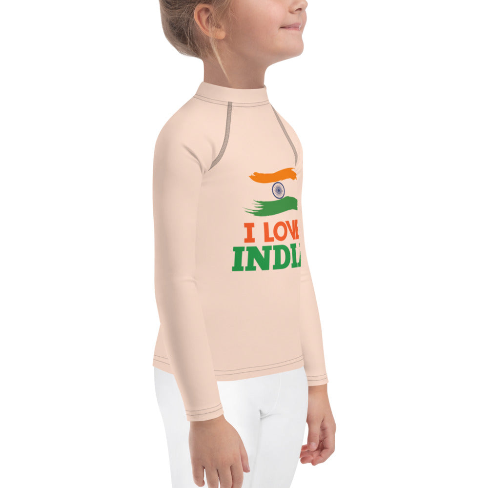 I LOVE INDIA - Kids Rash Guard