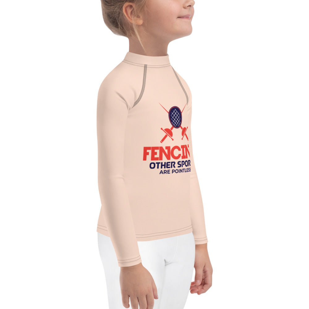 FENCING OTHER SPORTS ARE POINTLESS - Kids Rash Guard