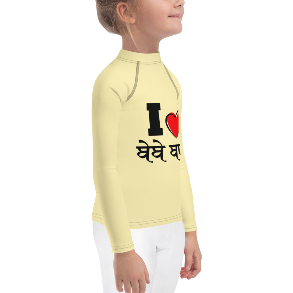 I LOVE BEBE BAPPU - Kids Rash Guard