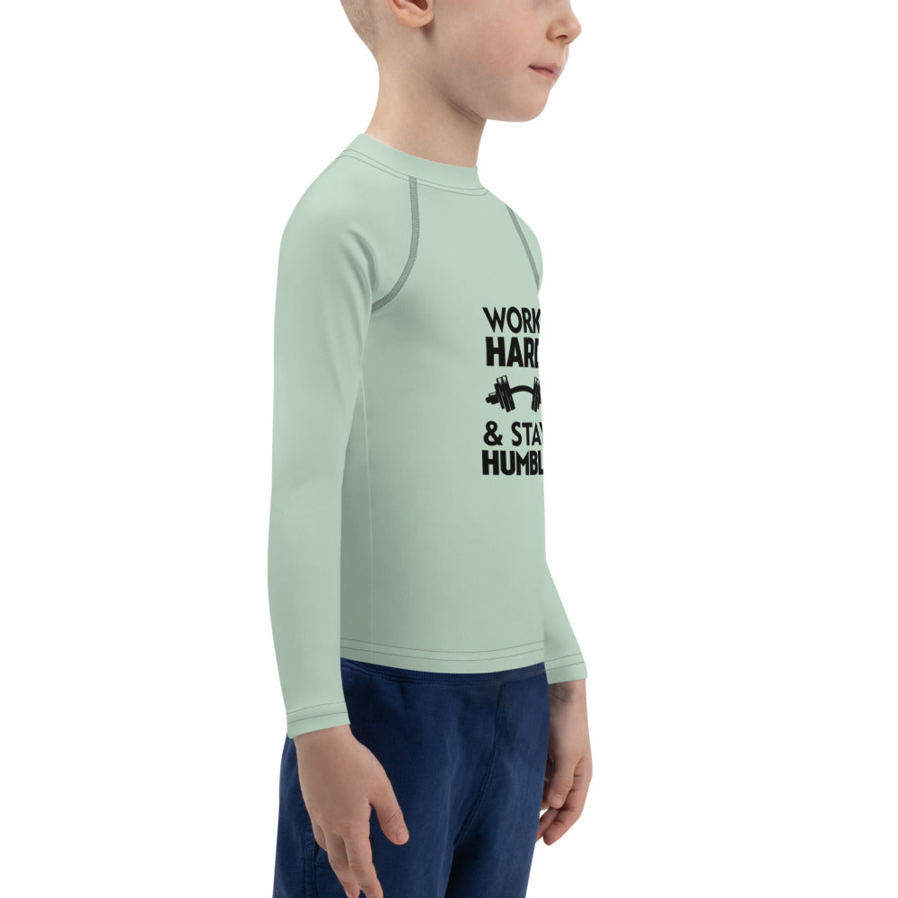 WORK HARD & STAY HUMBLE - Kids Rash Guard