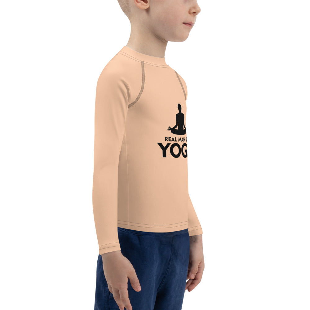 REAL MAN DO YOGA - Kids Rash Guard