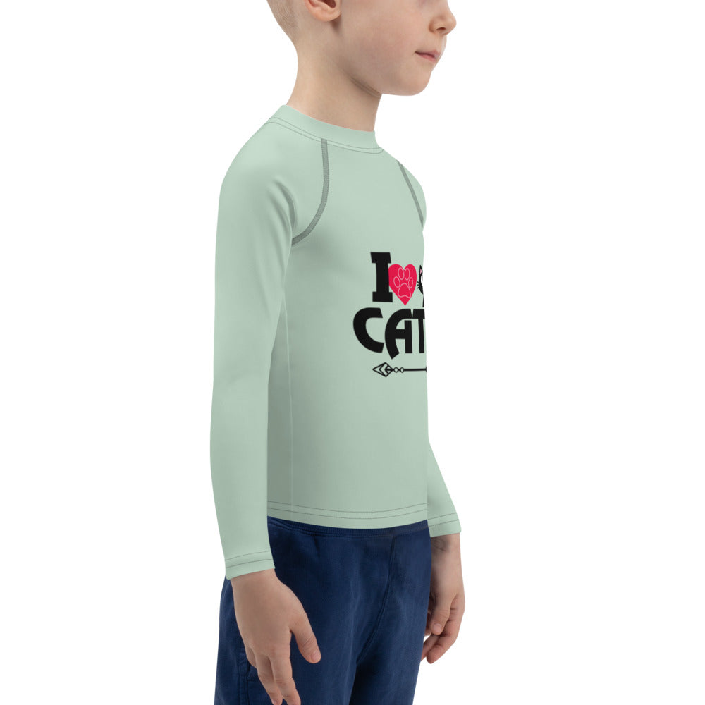 I LOVE CATS - Kids Rash Guard