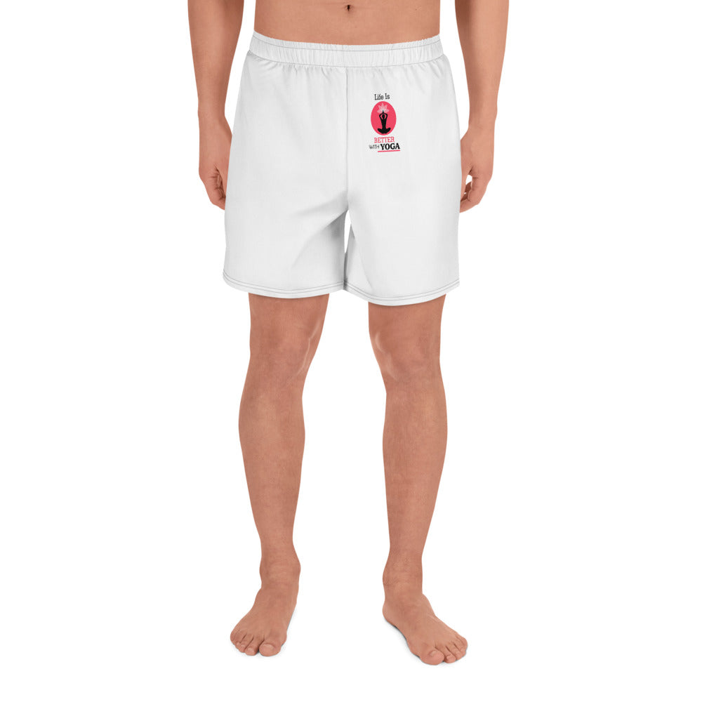 LIFE IS BETTER WITH YOGA - Men's Athletic Long Shorts