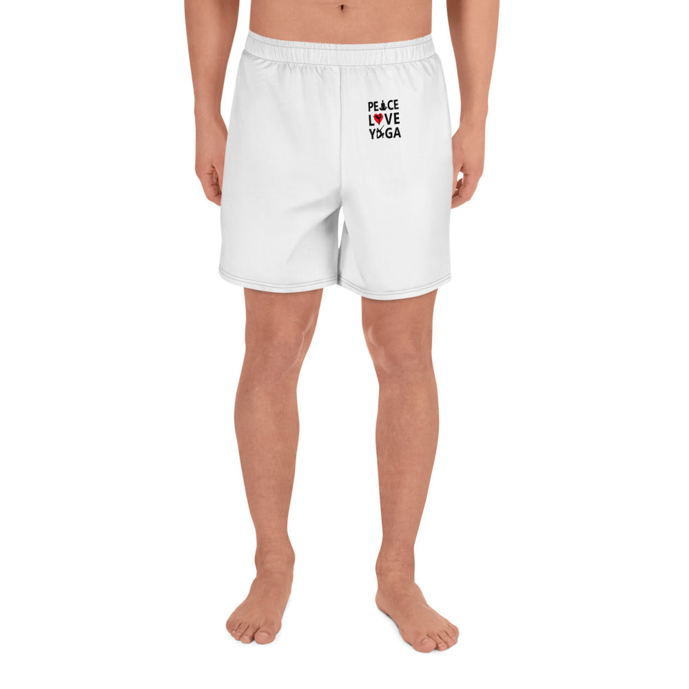 PEACE LOVE YOGA - Men's Athletic Long Shorts