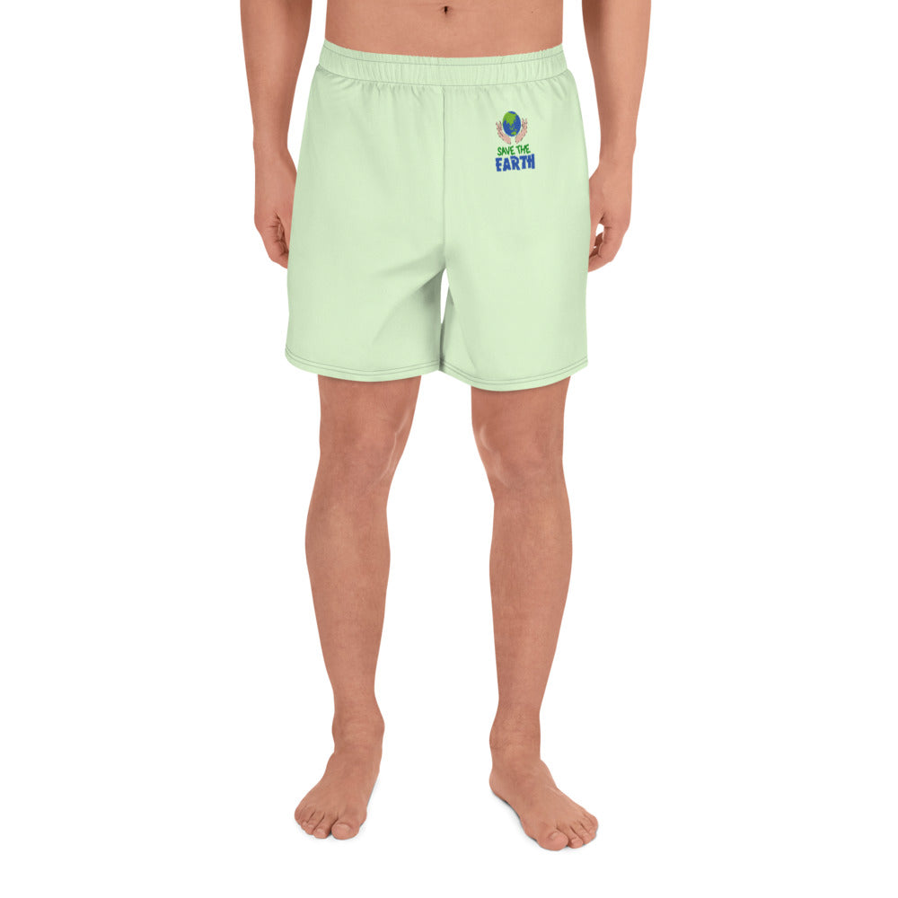 SAVE THE EARTH - Men's Athletic Long Shorts