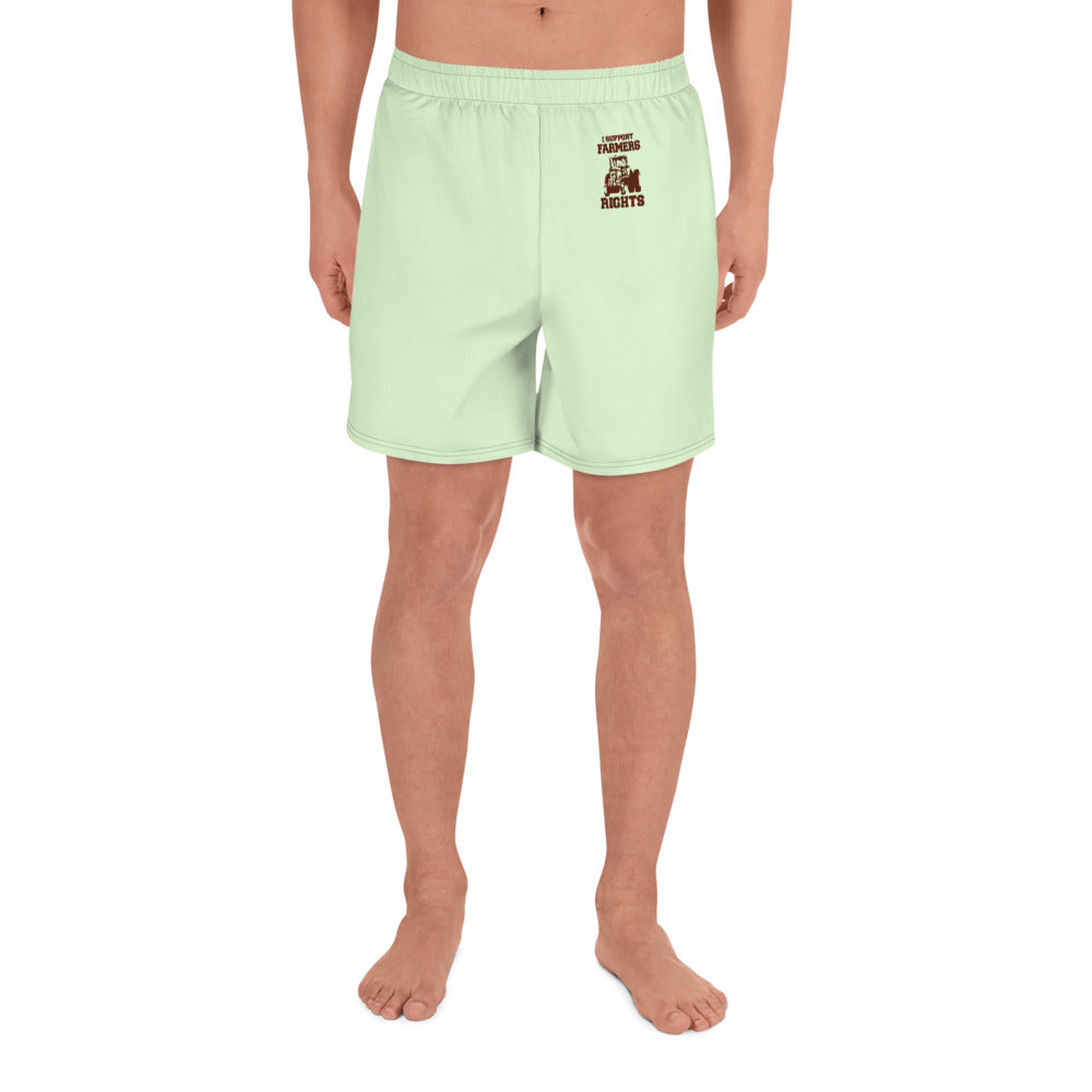 I SUPPORT FARMERS RIGHTS - Men's Athletic Long Shorts