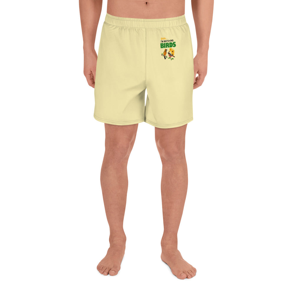 SHHH... I'M WATCHING BIRDS - Men's Athletic Long Shorts