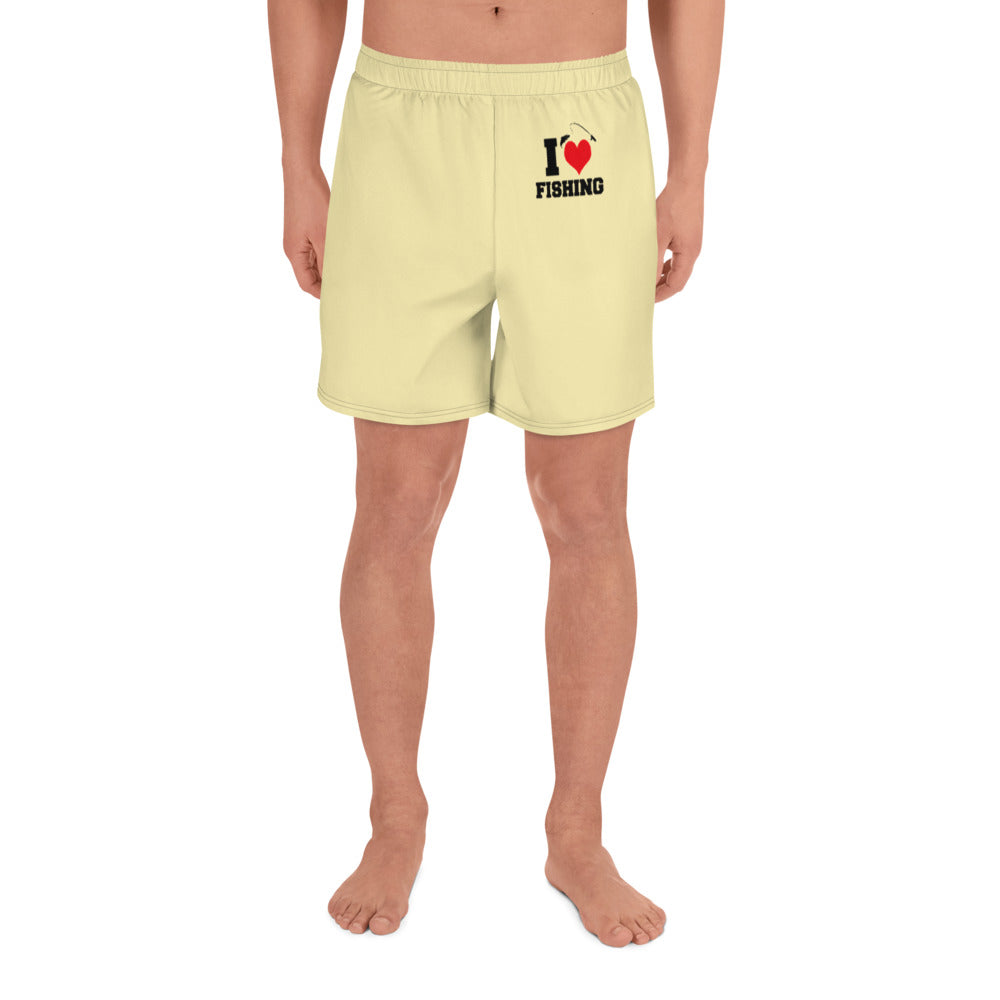 I LOVE FISHING - Men's Athletic Long Shorts