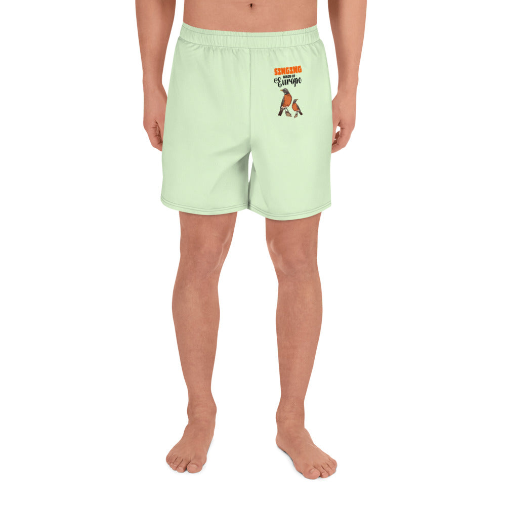 SINGING BIRDS OF EUROPE - Men's Athletic Long Shorts