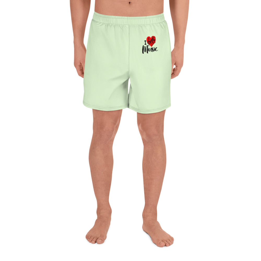 I LOVE MUSIC - Men's Athletic Long Shorts