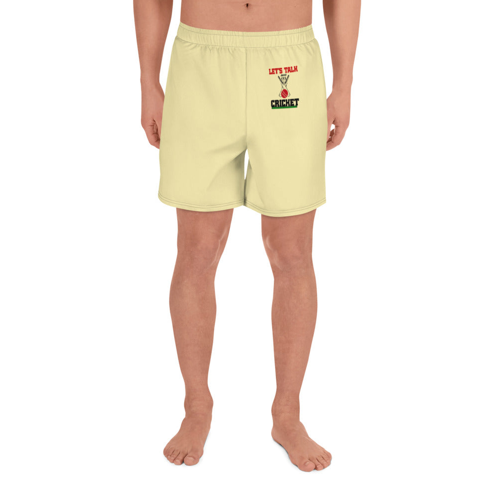 LET'S TALK ABOUT CRICKET - Men's Athletic Long Shorts