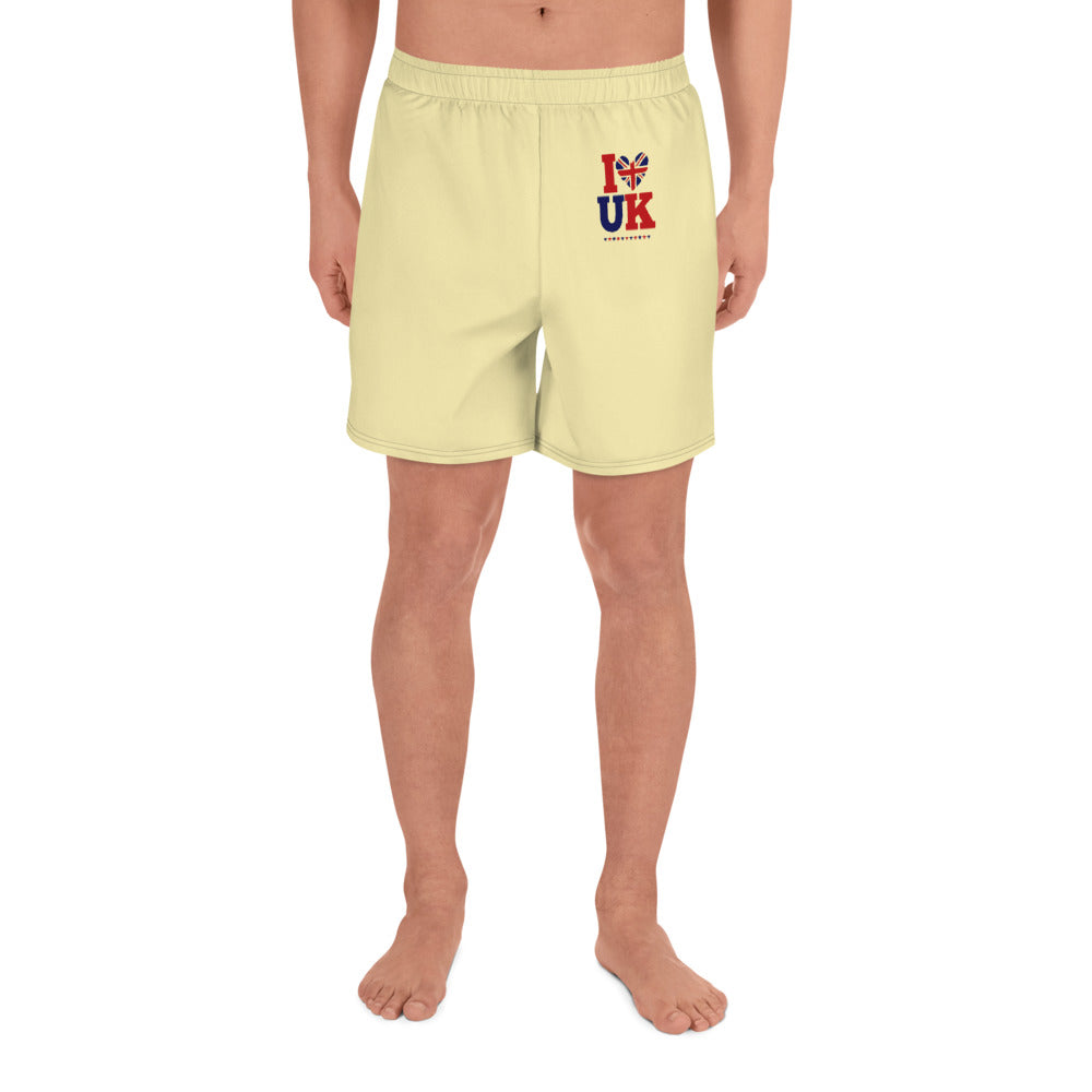 I LOVE UK - Men's Athletic Long Shorts
