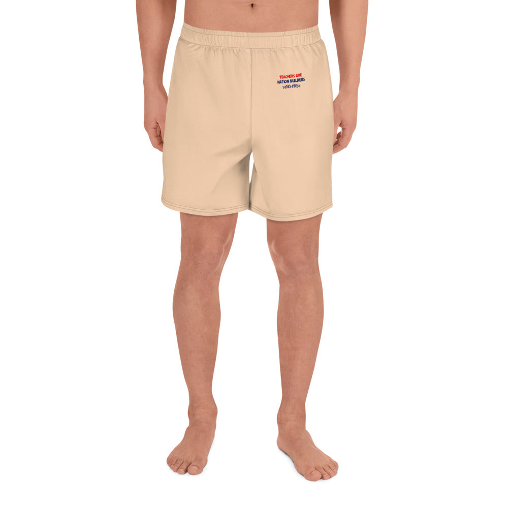 TEACHERS ARE NATION BUILDERS - Men's Athletic Long Shorts