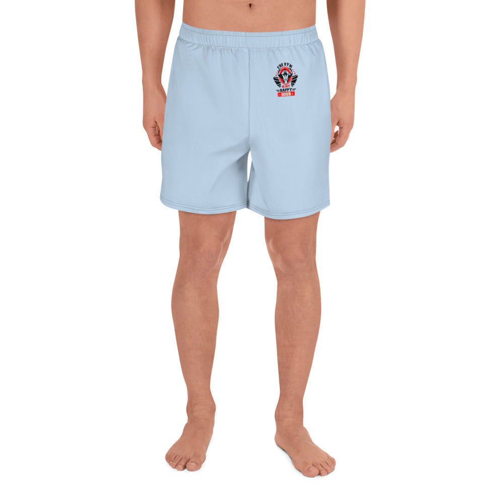 THE GYM IS MY HAPPY HOUR - Men's Athletic Long Shorts