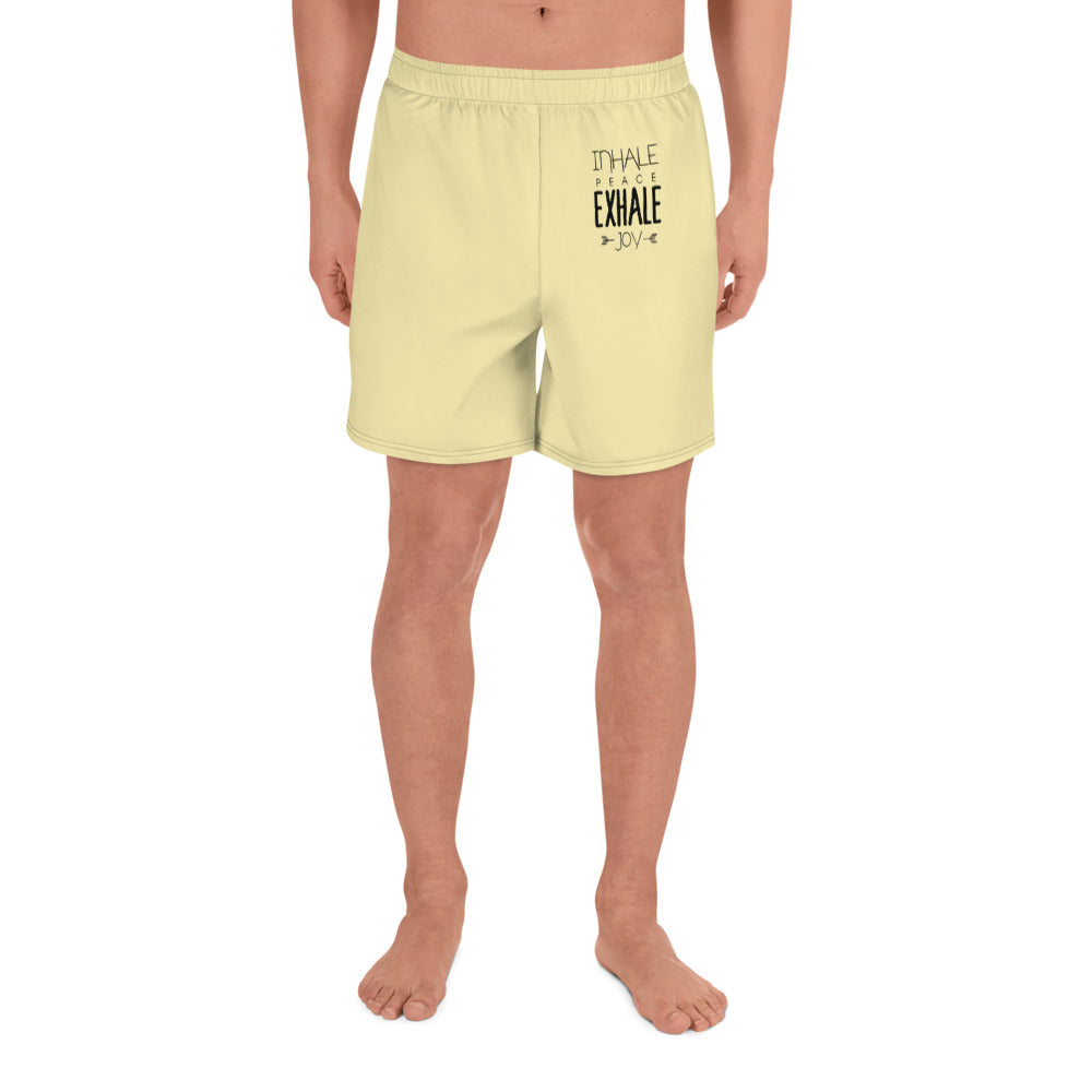 INHALE PEACE EXHALE JOY - Men's Athletic Long Shorts