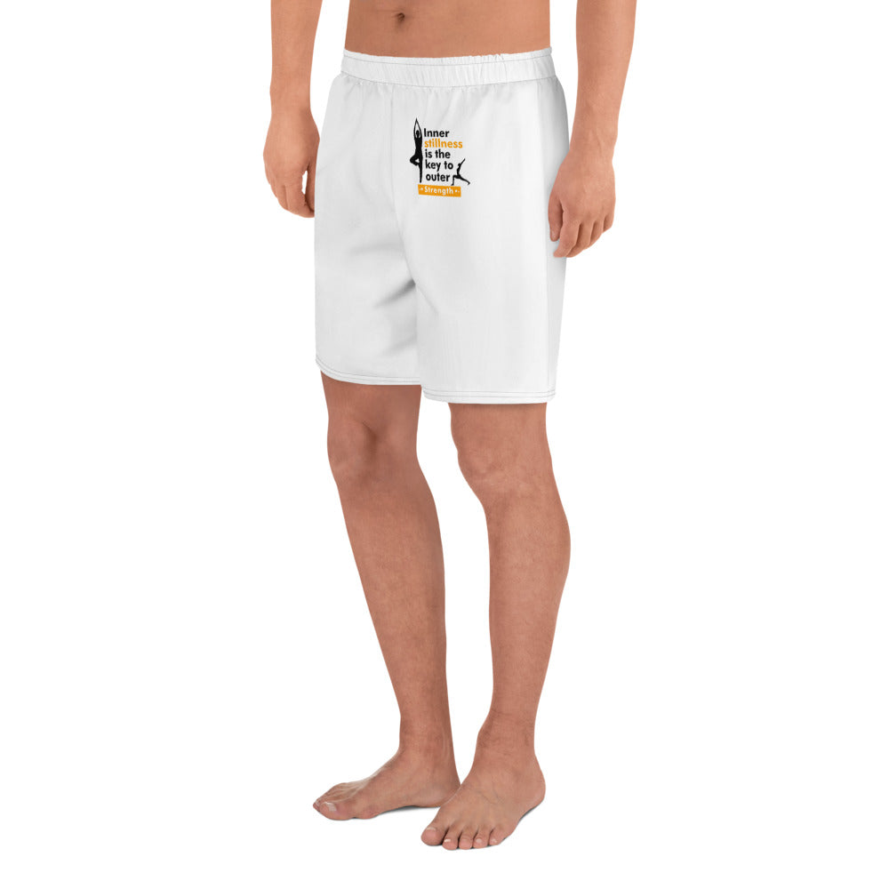 INNER STILLNESS IS THE KEY - Men's Athletic Long Shorts