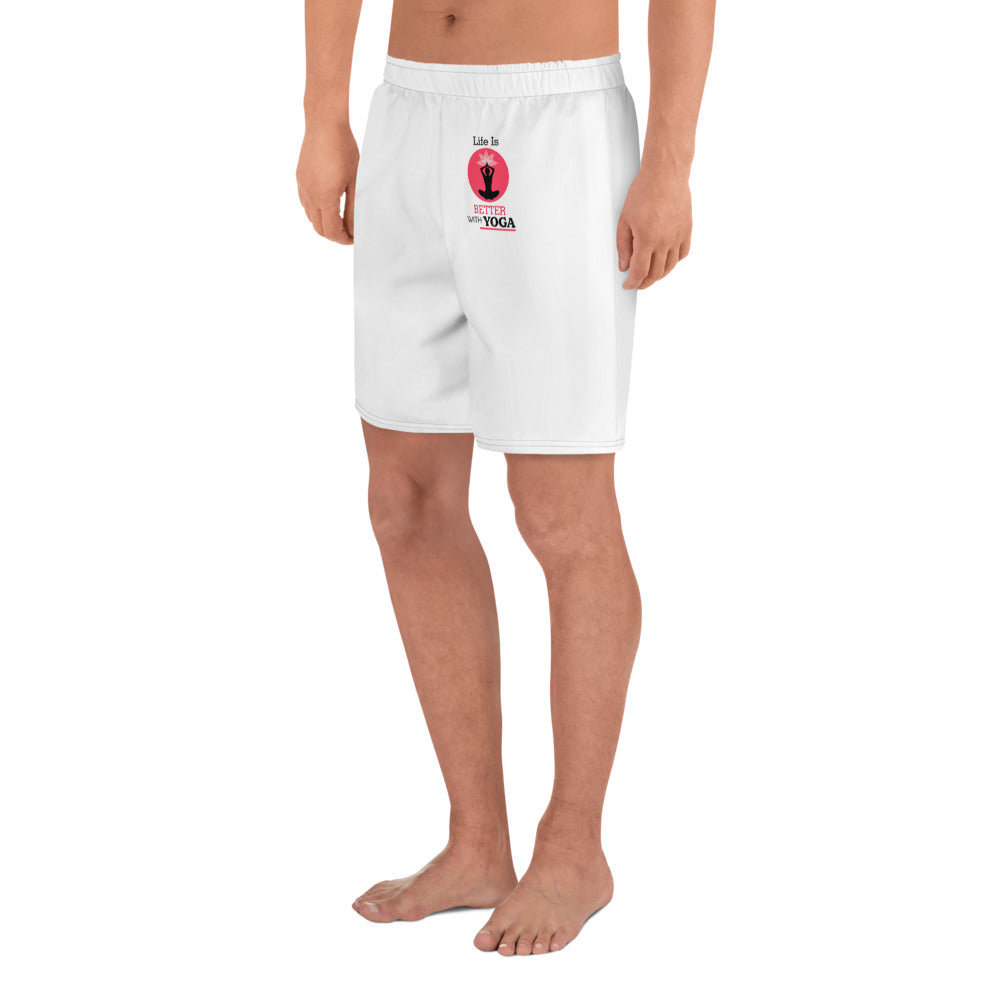 LIFE IS BETTER WITH YOGA - Men's Athletic Long Shorts