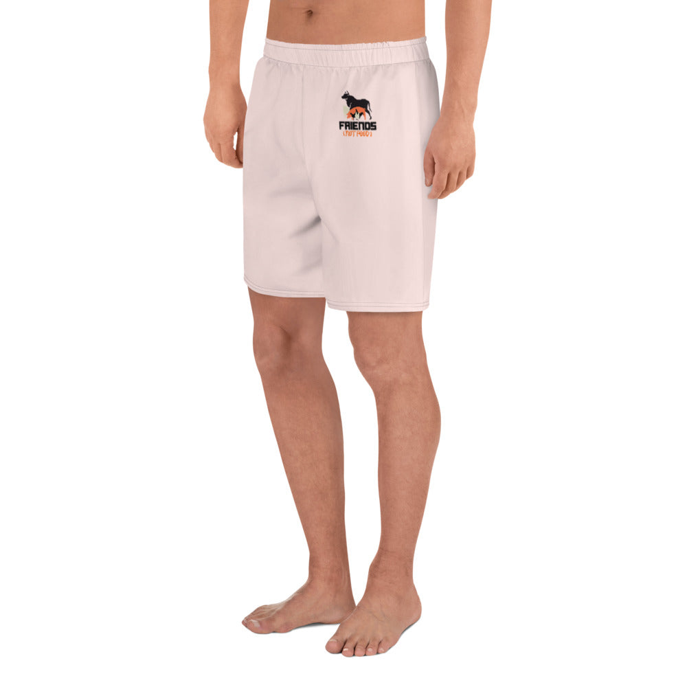 FRIENDS NOT FOOD - Men's Athletic Long Shorts