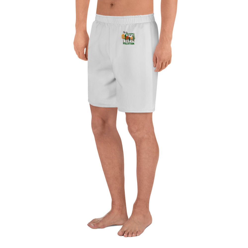 BE THE SOLUTION NOT THE POLLUTION - Men's Athletic Long Shorts