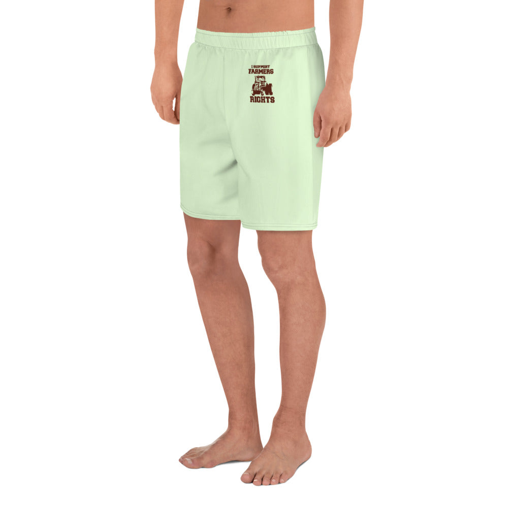 I SUPPORT FARMERS RIGHTS - Men's Athletic Long Shorts