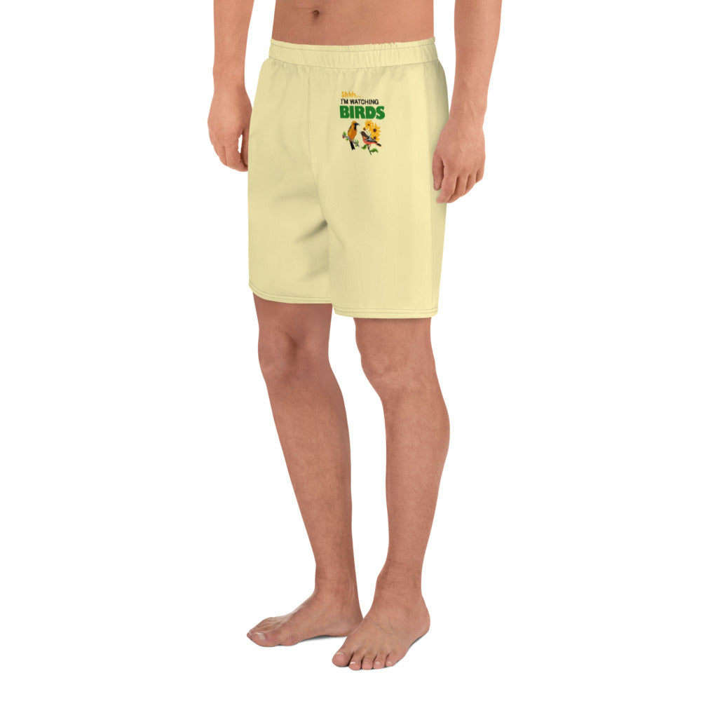 SHHH... I'M WATCHING BIRDS - Men's Athletic Long Shorts