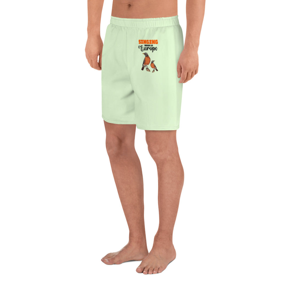 SINGING BIRDS OF EUROPE - Men's Athletic Long Shorts