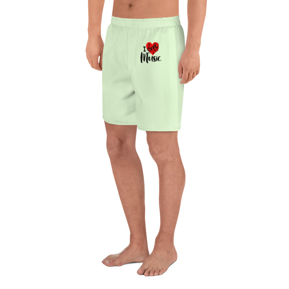 I LOVE MUSIC - Men's Athletic Long Shorts