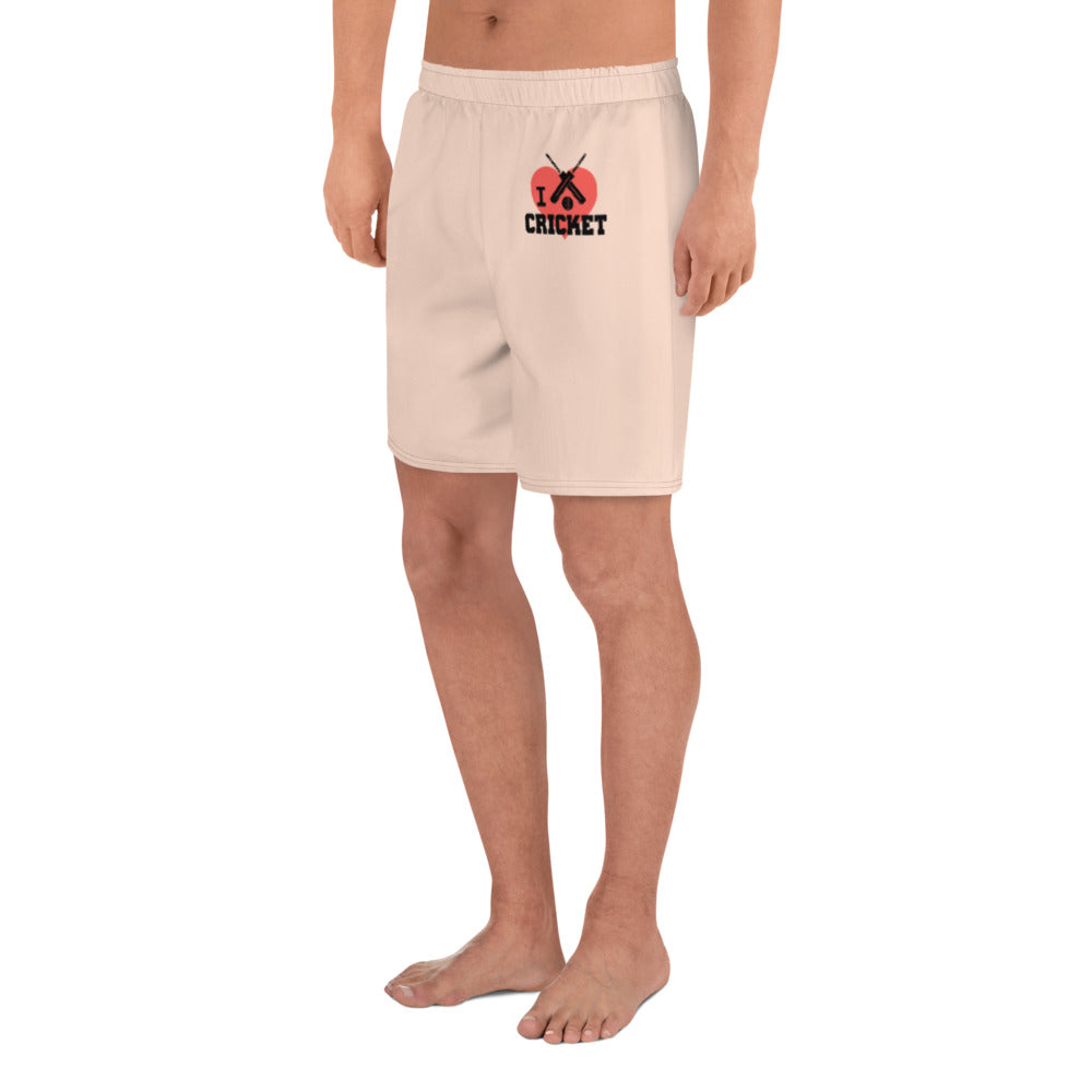 I LOVE CRICKET - Men's Athletic Long Shorts