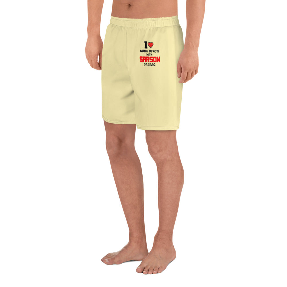 I LOVE MAKKI DI ROTI - Men's Athletic Long Shorts