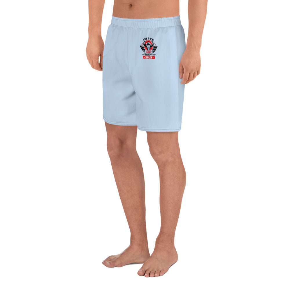 THE GYM IS MY HAPPY HOUR - Men's Athletic Long Shorts