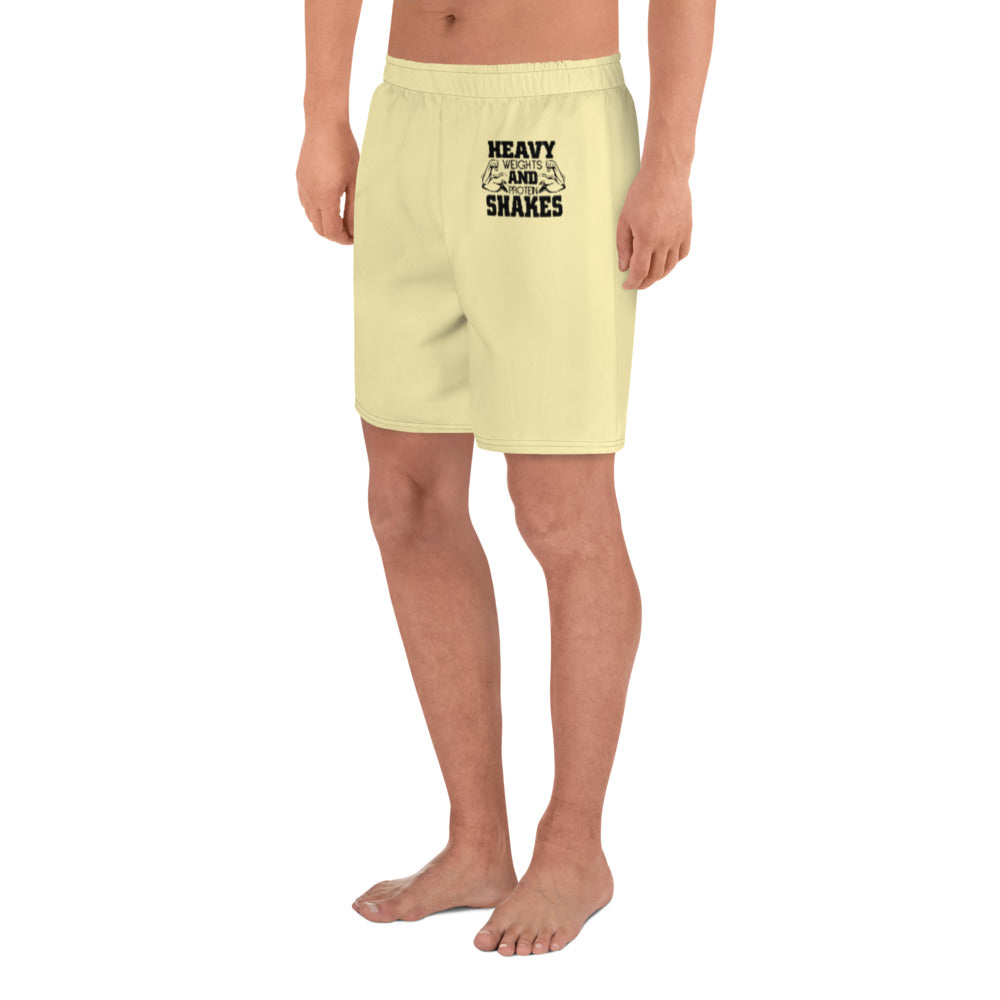 HEAVY WEIGHTS AND PROTEIN SHAKES - Men's Athletic Long Shorts