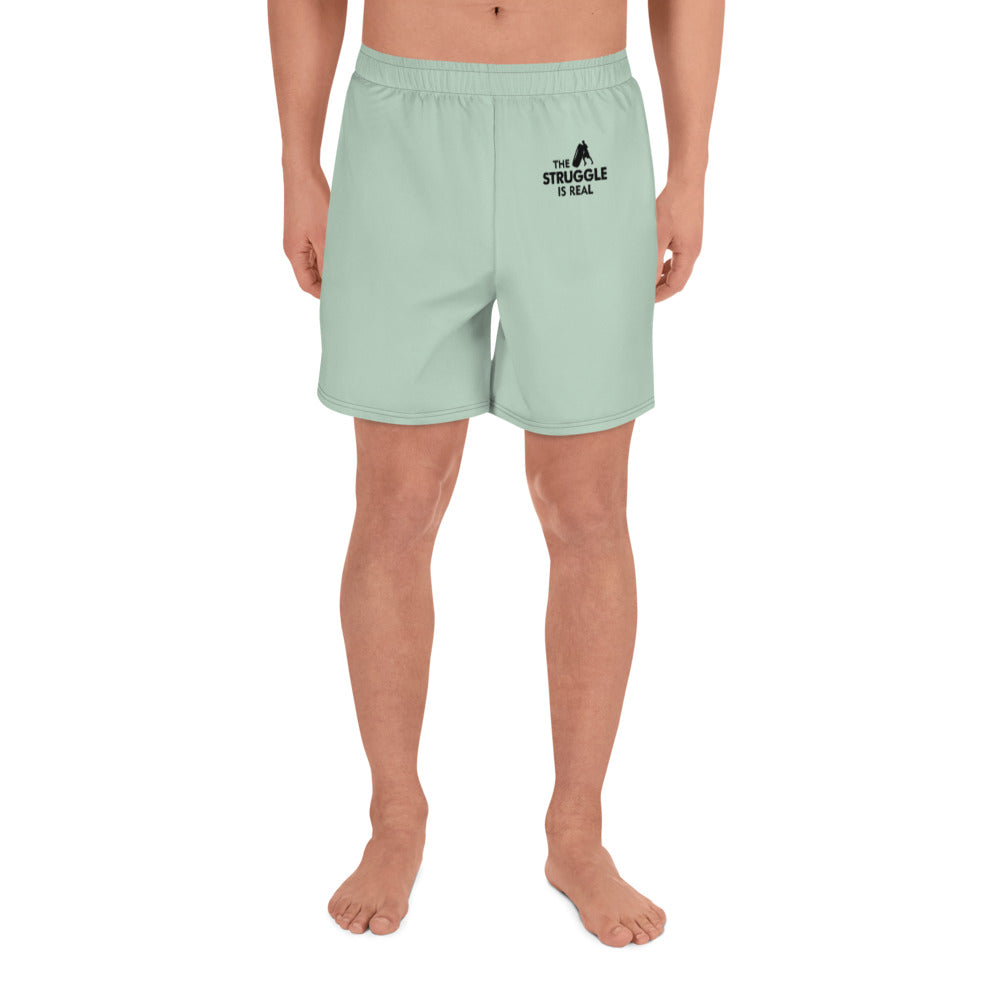 THE STRUGGLE IS REAL - Men's Recycled Athletic Shorts