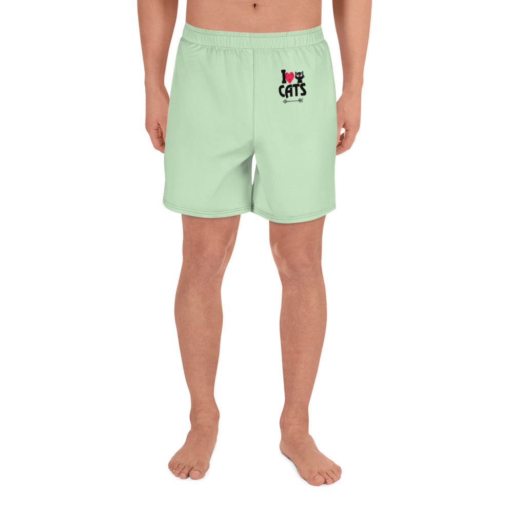 I LOVE CATS - Men's Recycled Athletic Shorts