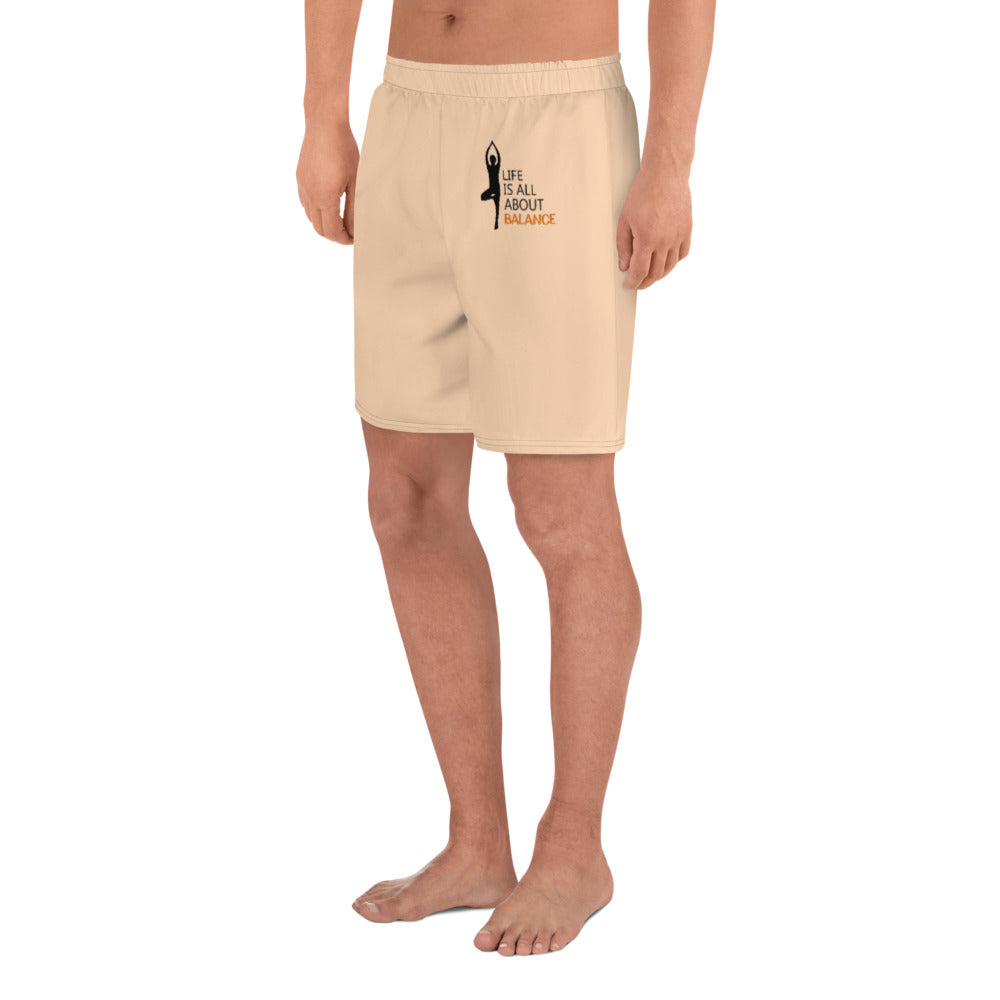LIFE IS ALL ABOUT BALANCE - Men's Recycled Athletic Shorts