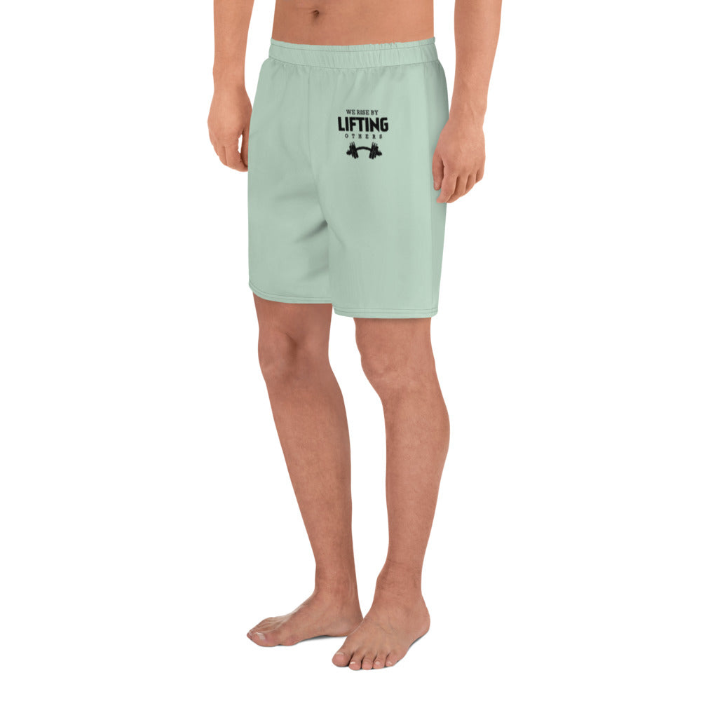 WE RISE BY LIFTING OTHERS - Men's Recycled Athletic Shorts