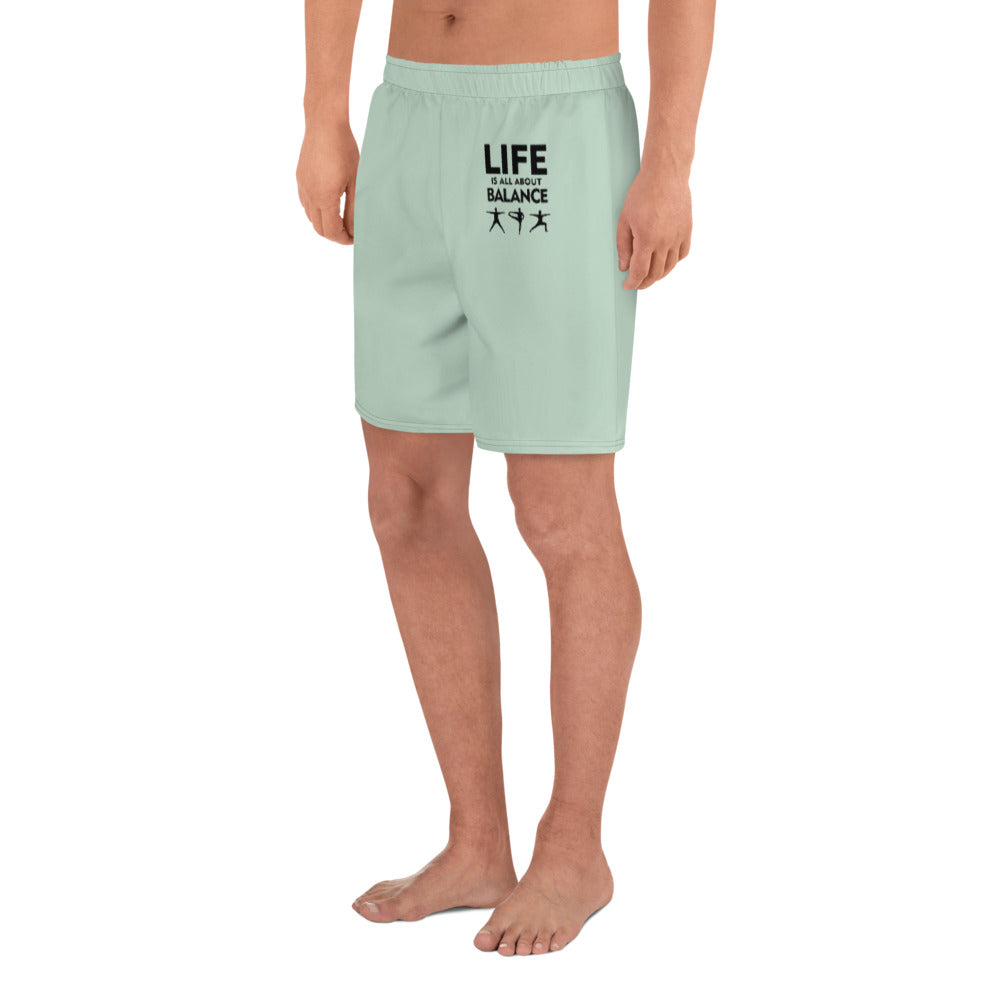 LIFE IS ALL ABOUT BALANCE - Men's Recycled Athletic Shorts