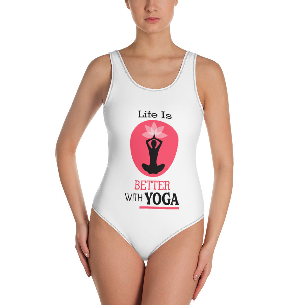 LIFE IS BETTER WITH YOGA - One-Piece Swimsuit