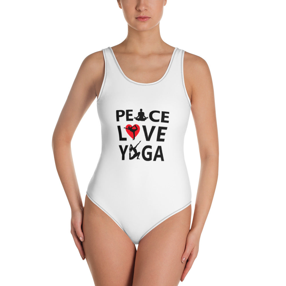 PEACE LOVE YOGA - One-Piece Swimsuit