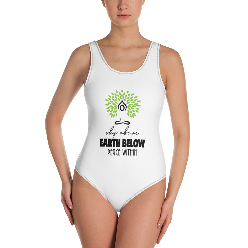 SKY ABOVE EARTH BELOW PEACE WITHIN - One-Piece Swimsuit
