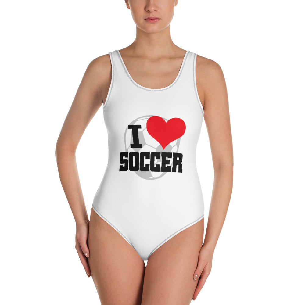 I LOVE SOCCER - One-Piece Swimsuit