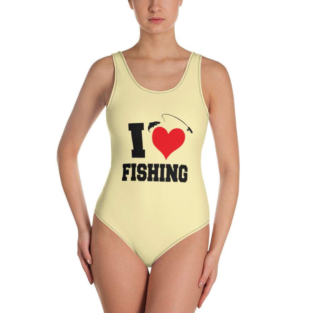 I LOVE FISHING - One-Piece Swimsuit