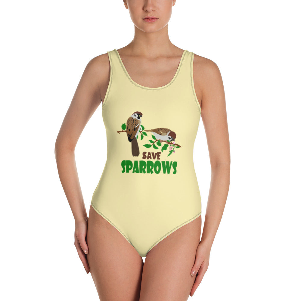 SAVE SPARROWS - One-Piece Swimsuit