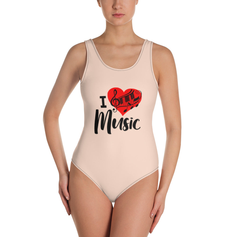 I LOVE MUSIC - One-Piece Swimsuit