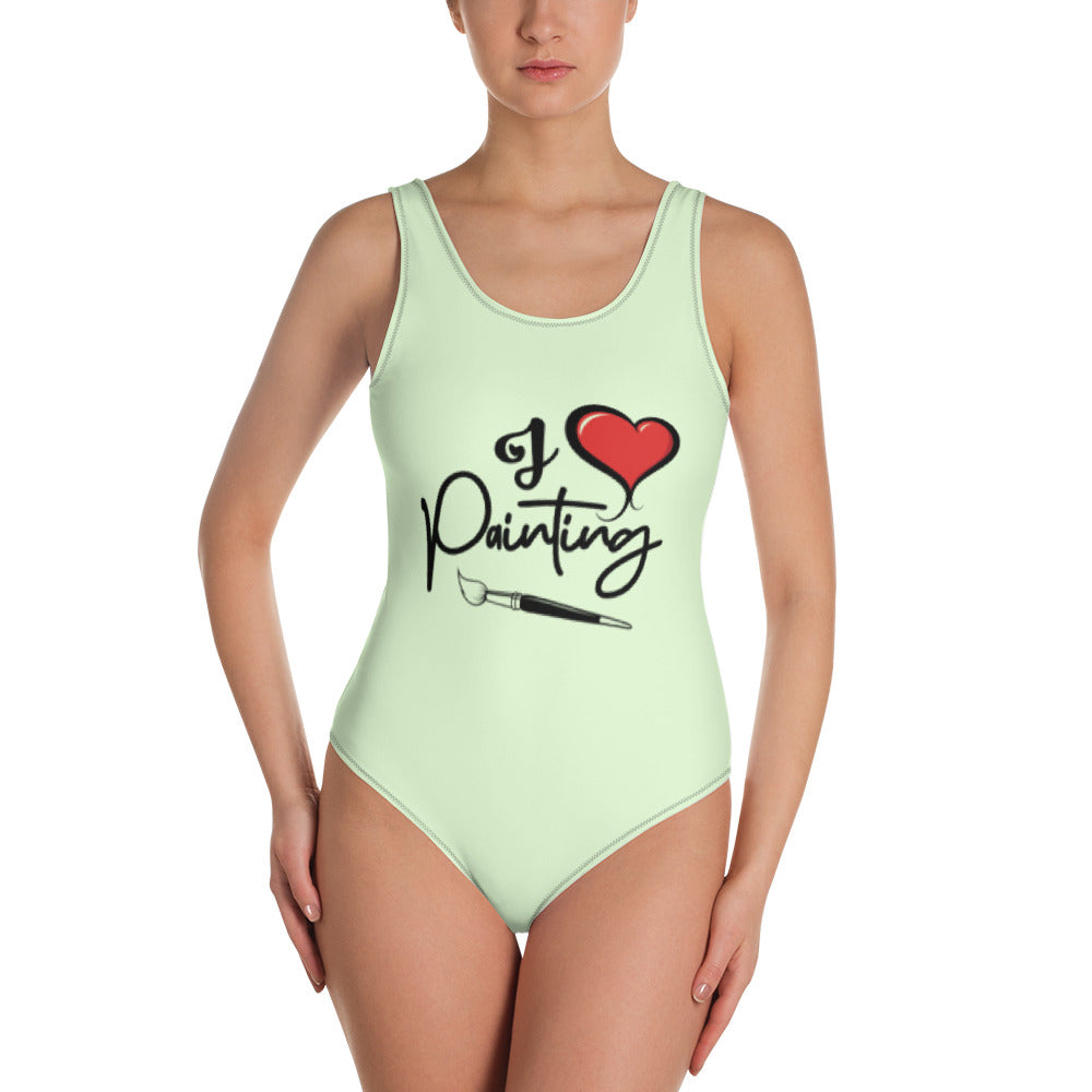 I LOVE PAINTING - One-Piece Swimsuit