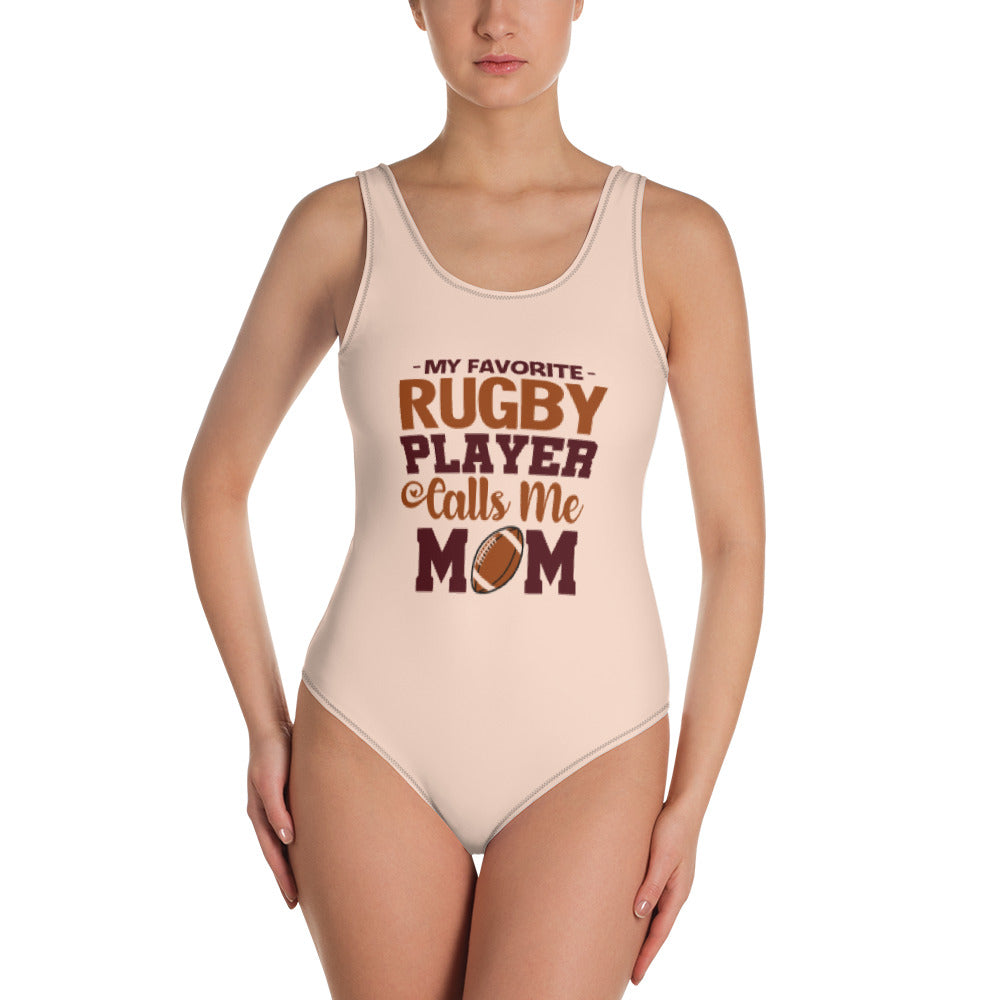 MY FAVORITE RUGBY PLAYER CALLS ME MOM - One-Piece Swimsuit