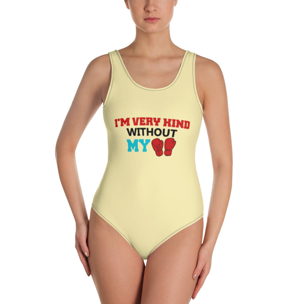 I'M VERY KIND WITHOUT MY BOXING GLOVES - One-Piece Swimsuit