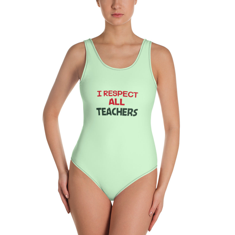 I RESPECT ALL TEACHERS - One-Piece Swimsuit