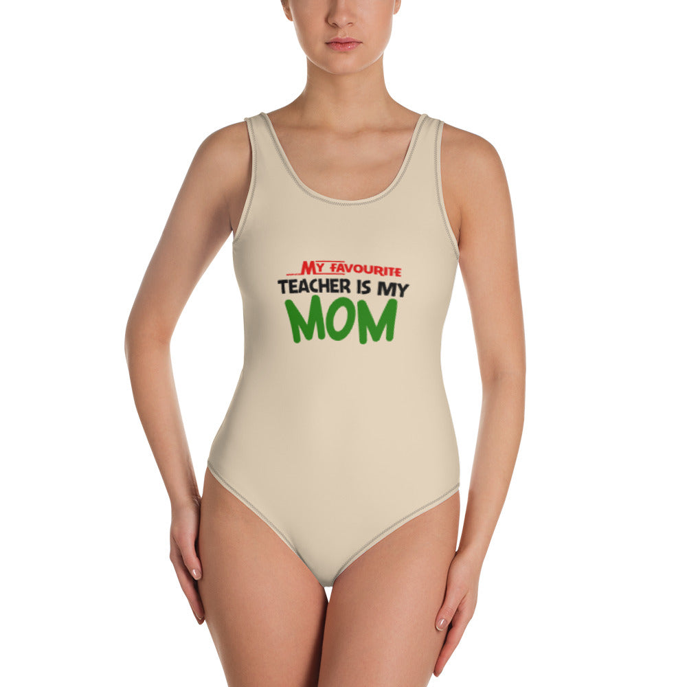 MY FAVOURITE TEACHER IS MOM - One-Piece Swimsuit