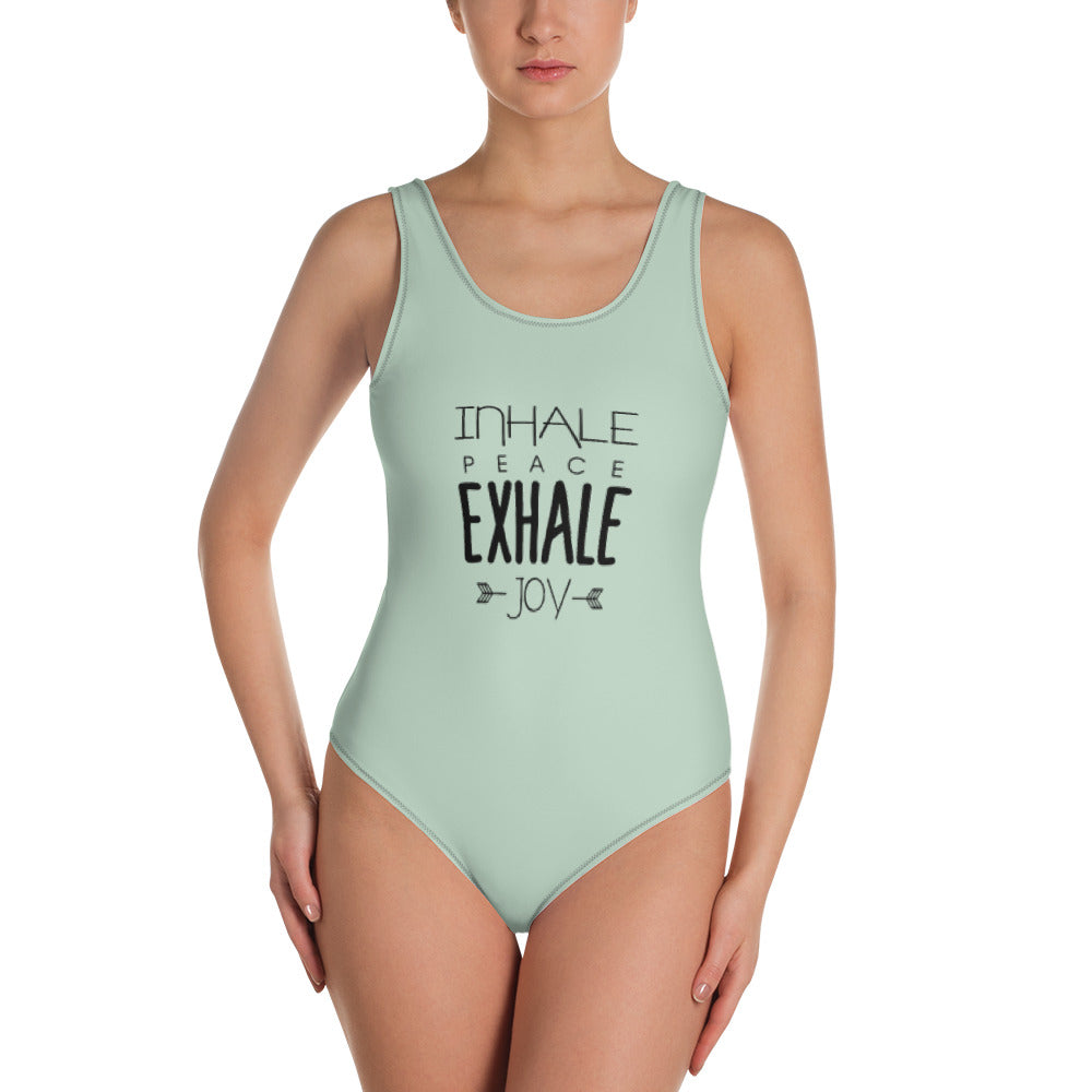 INHALE PEACE EXHALE JOY - One-Piece Swimsuit