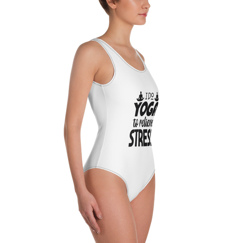 I DO YOGA TO RELIEVE STRESS - One-Piece Swimsuit